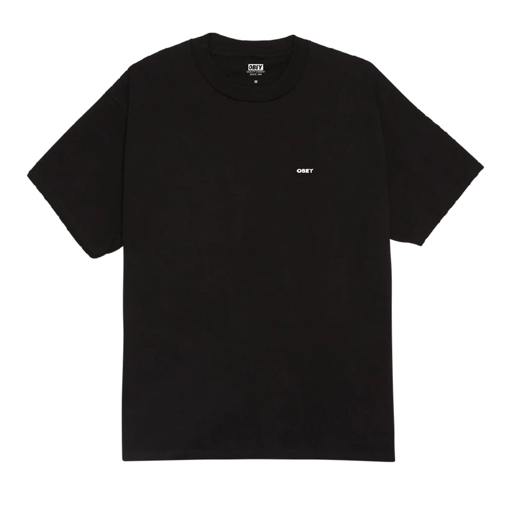 Obey Quarter Icon T Shirt - Black - front