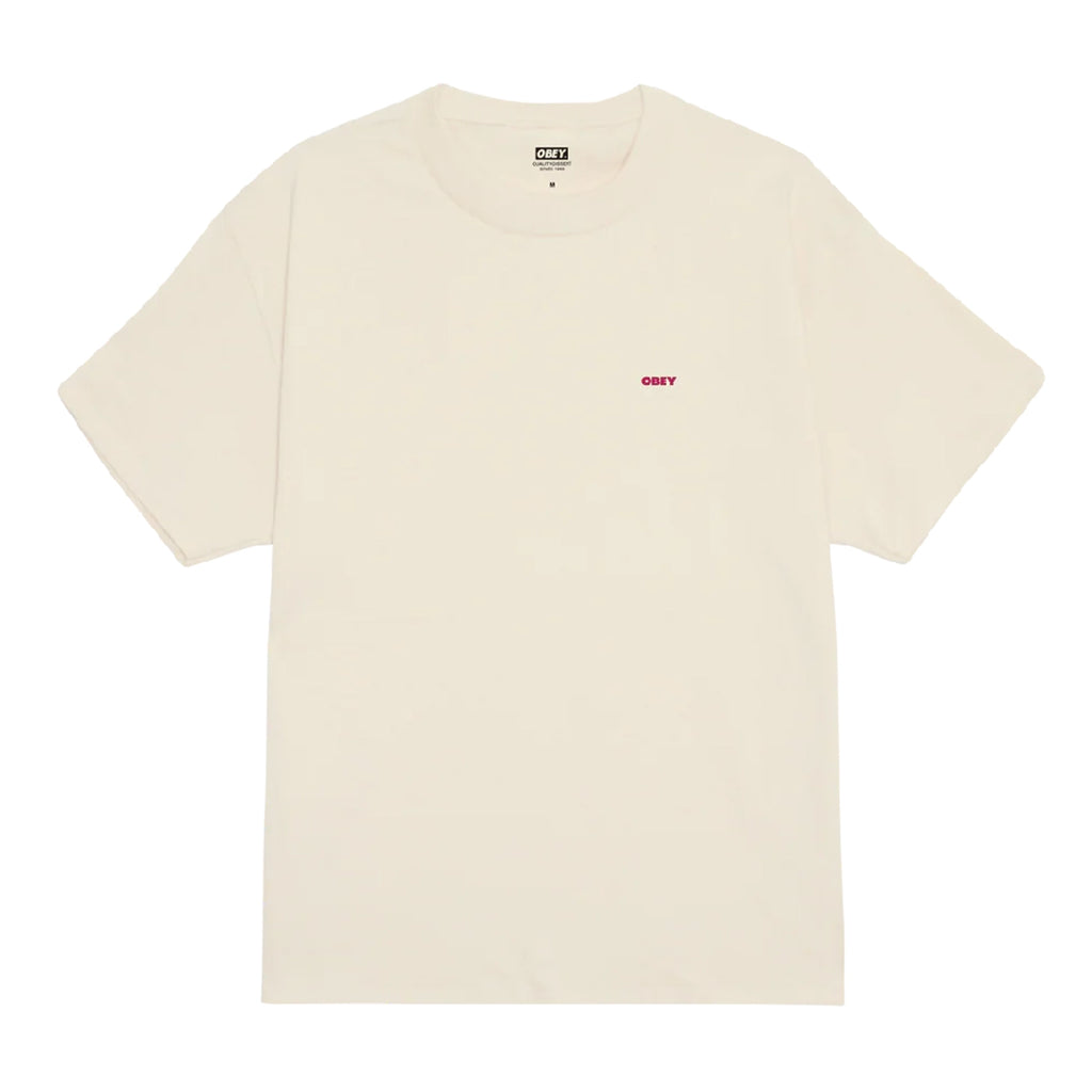 Obey Art Studio Flowers T Shirt - Cream - front