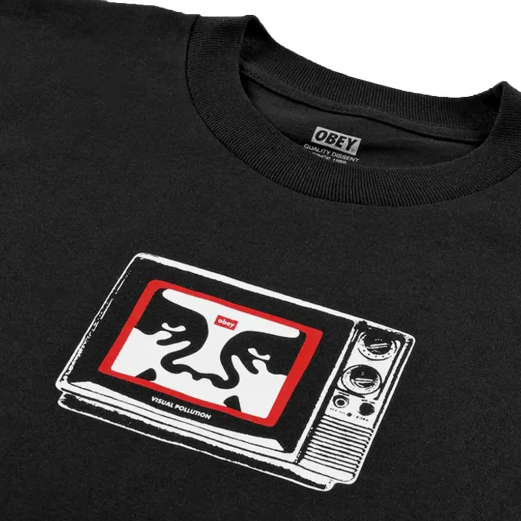 Obey TV T Shirt - Black