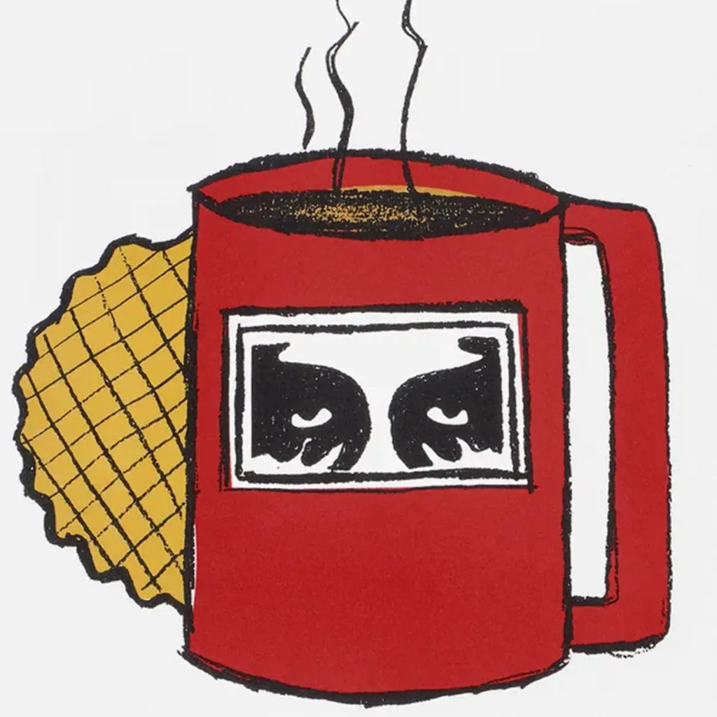 Obey Coffee Cup T Shirt - White