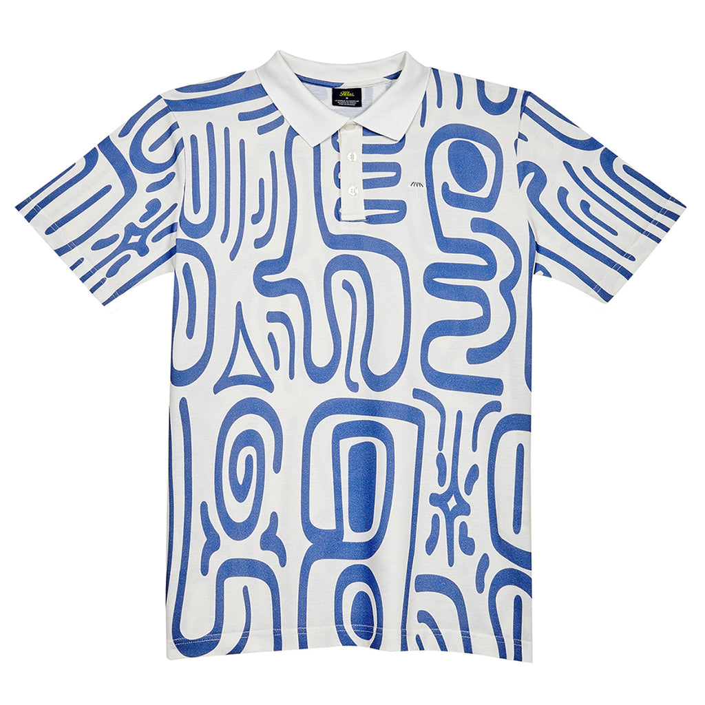 Helas Abstract Polo In Blue Photo 1 - shot fo front of garment