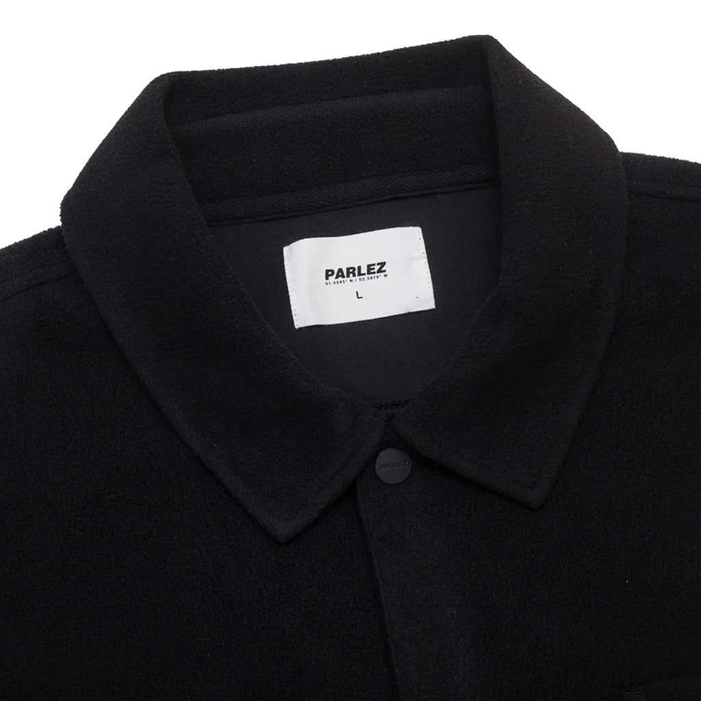 Parlez Skipper Fleece Shirt - Black - collar