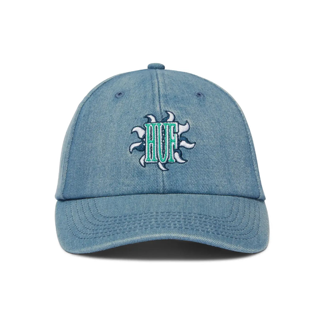 HUF Apollo Denim 6 Panel Cv Hat  - Light Blue - front