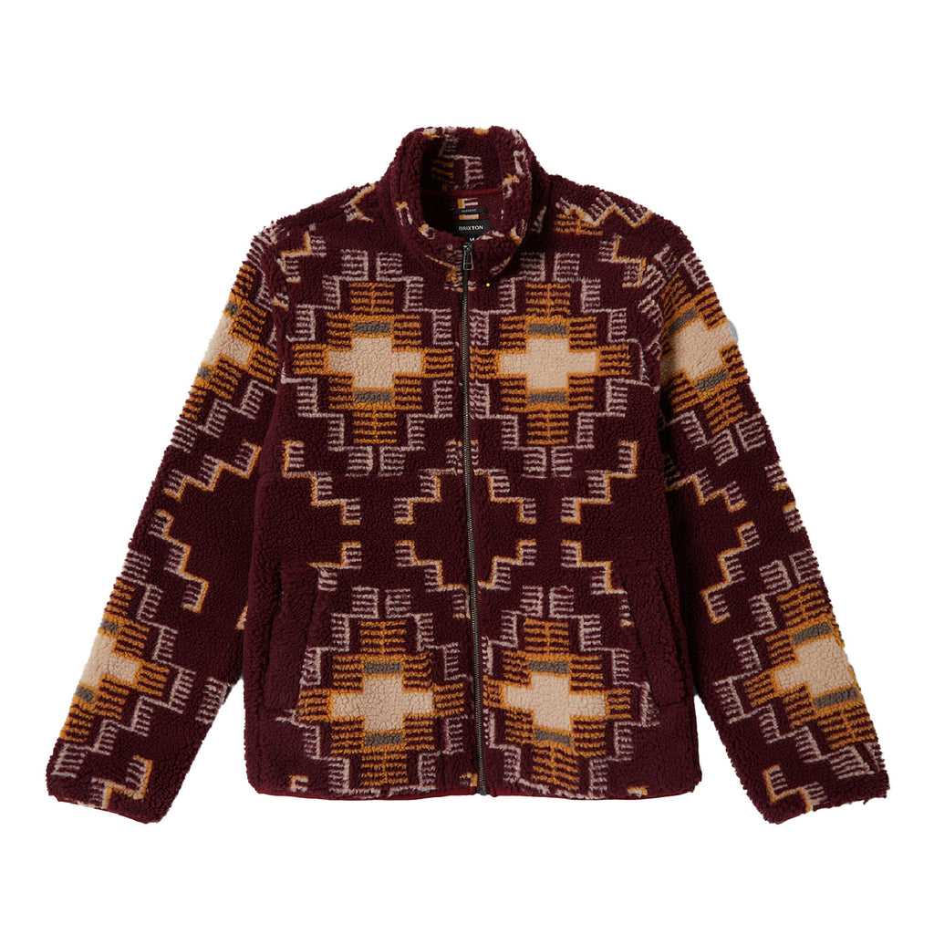 Brixton Artic Fleece Mock Neck Jacket - Light Cabernet - main