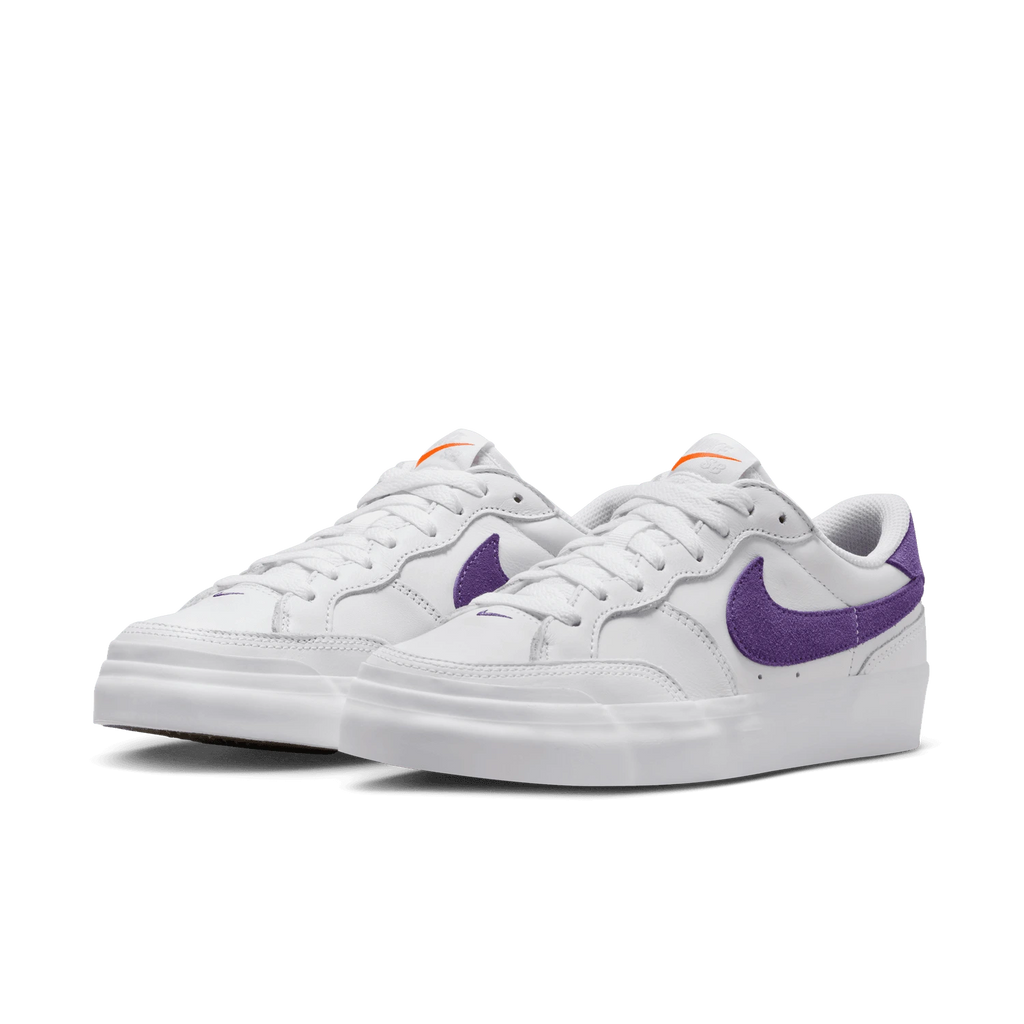 Nike SB Pogo Plus Premium Shoes - White / Court Purple - Gum Light Brown