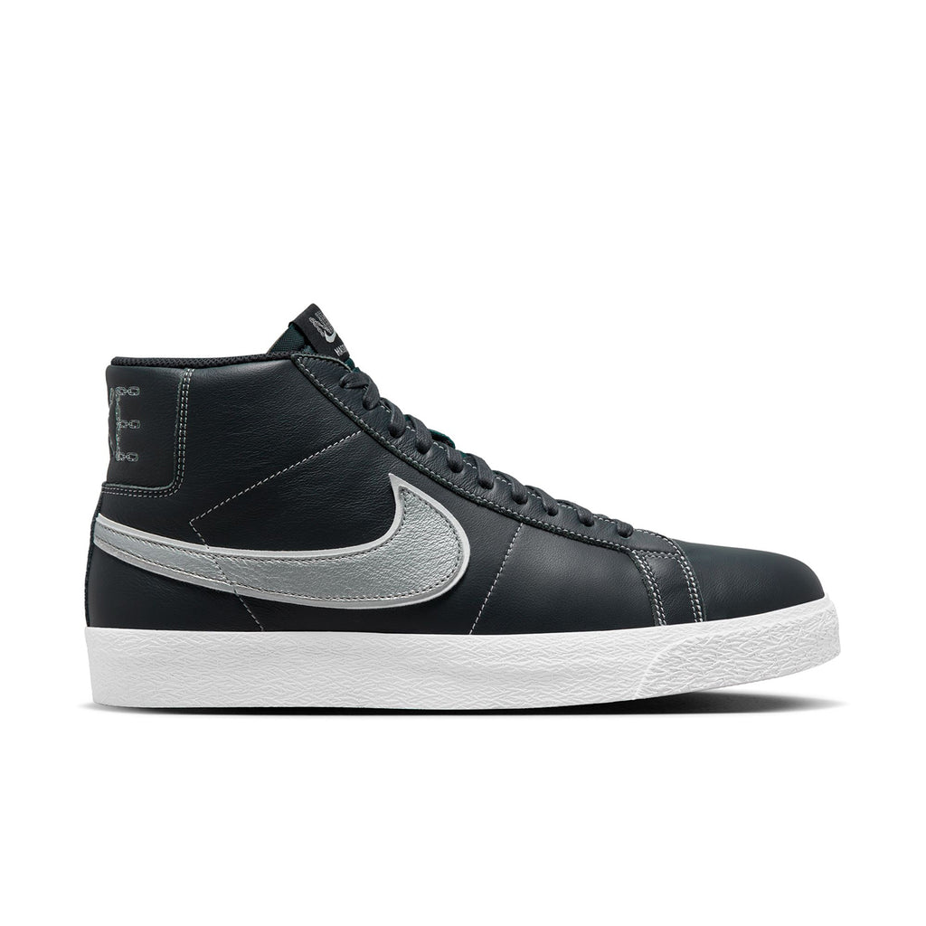 Nike SB Zoom Blazer Mid x Mason Silva Shoes - Dark Obsidian / Metallic Silver