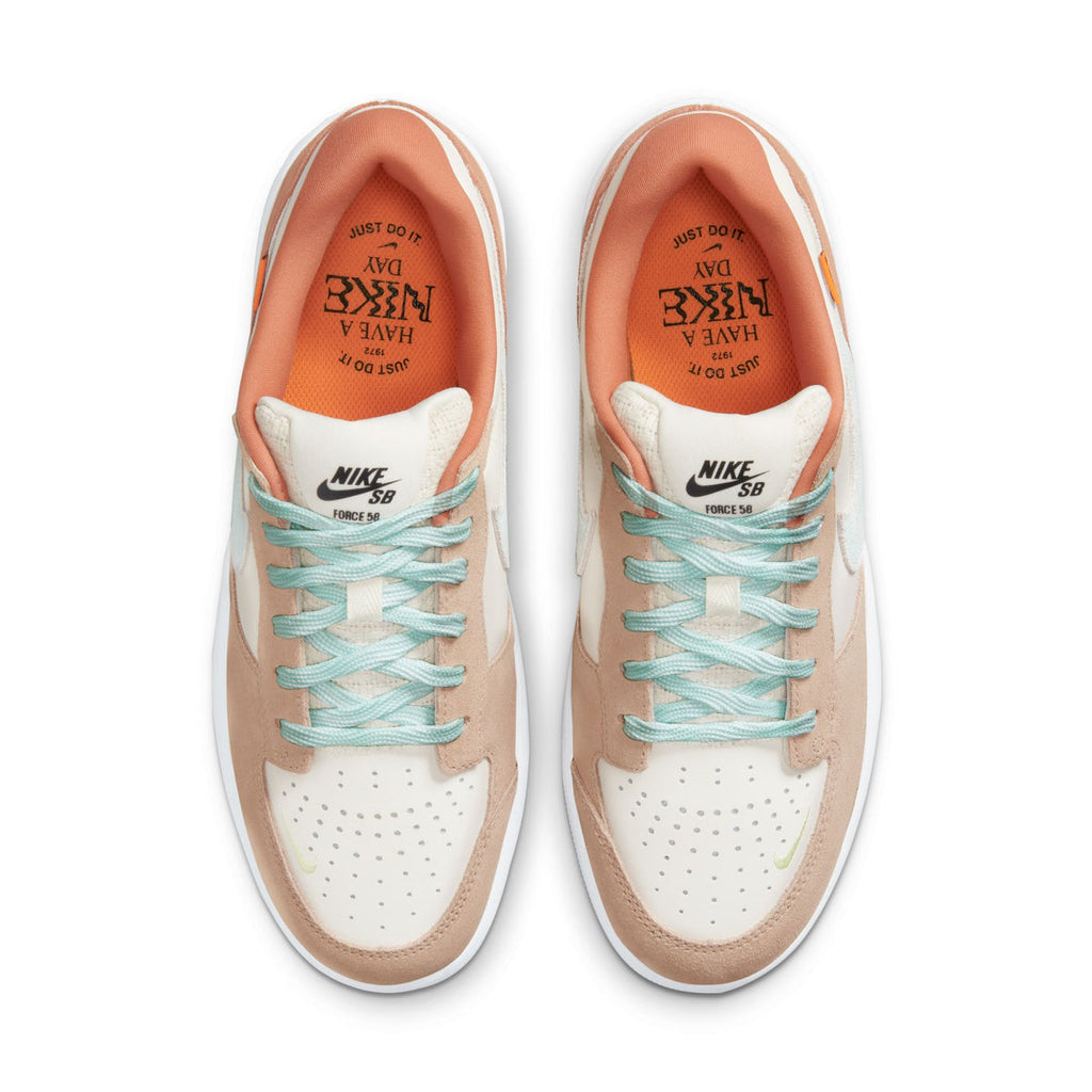 Nike SB Force 58 Shoes - Pale Ivory / Jade Ice - White - Hemp