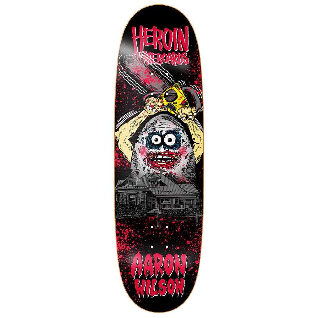 Heroin Skateboards Aaron Wilson Teggxas Chainsaw Skateboard Deck -  8.88" - main