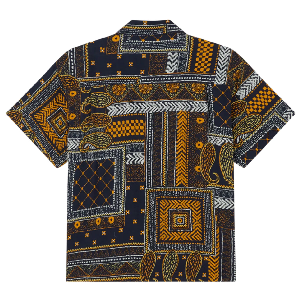 Obey Archie Woven S/S Shirt Navy Multi - Back