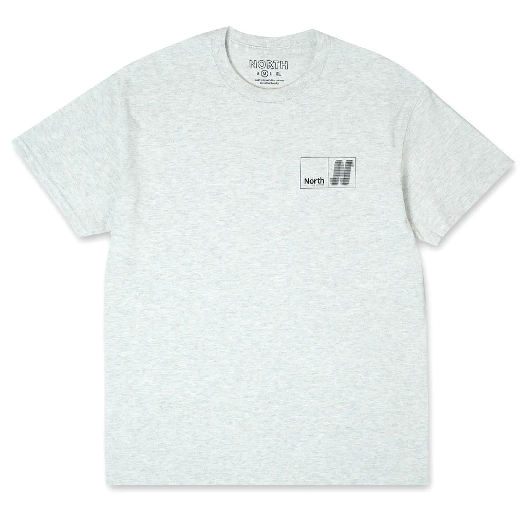 North Skate Mag N Logo T Shirt - Ash / Black - front