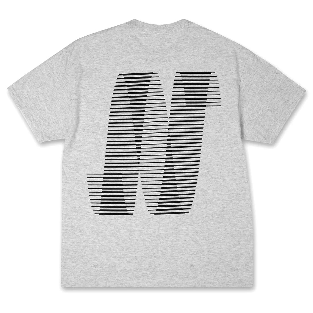 North Skate Mag N Logo T Shirt - Ash / Black - back