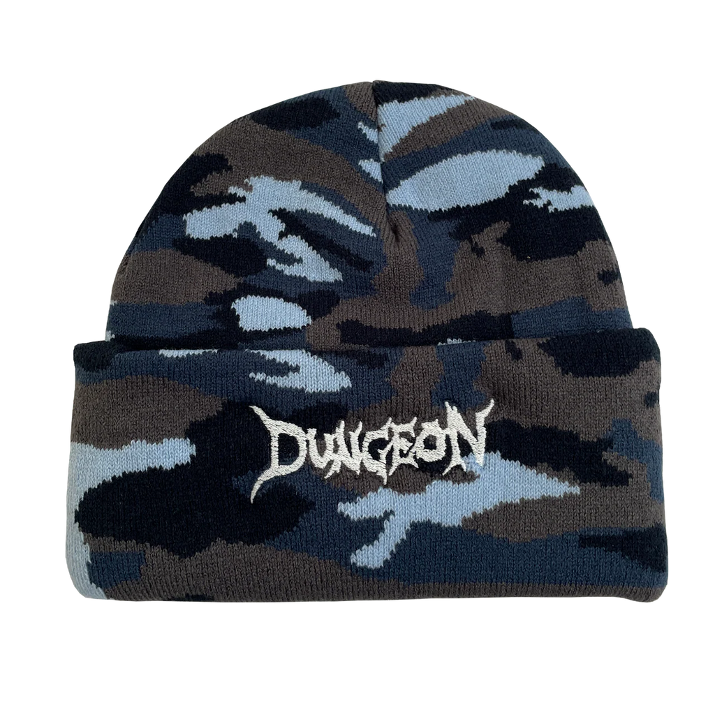 Dungeon Scrawl Logo Beanie - Urban Camo / Glow in the Dark - main