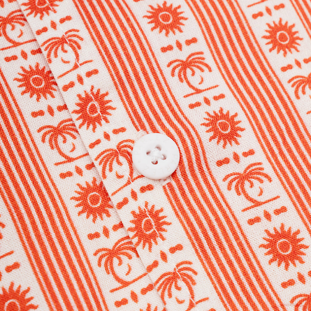 Parlez Bloom S/S Shirt - Terracotta - button