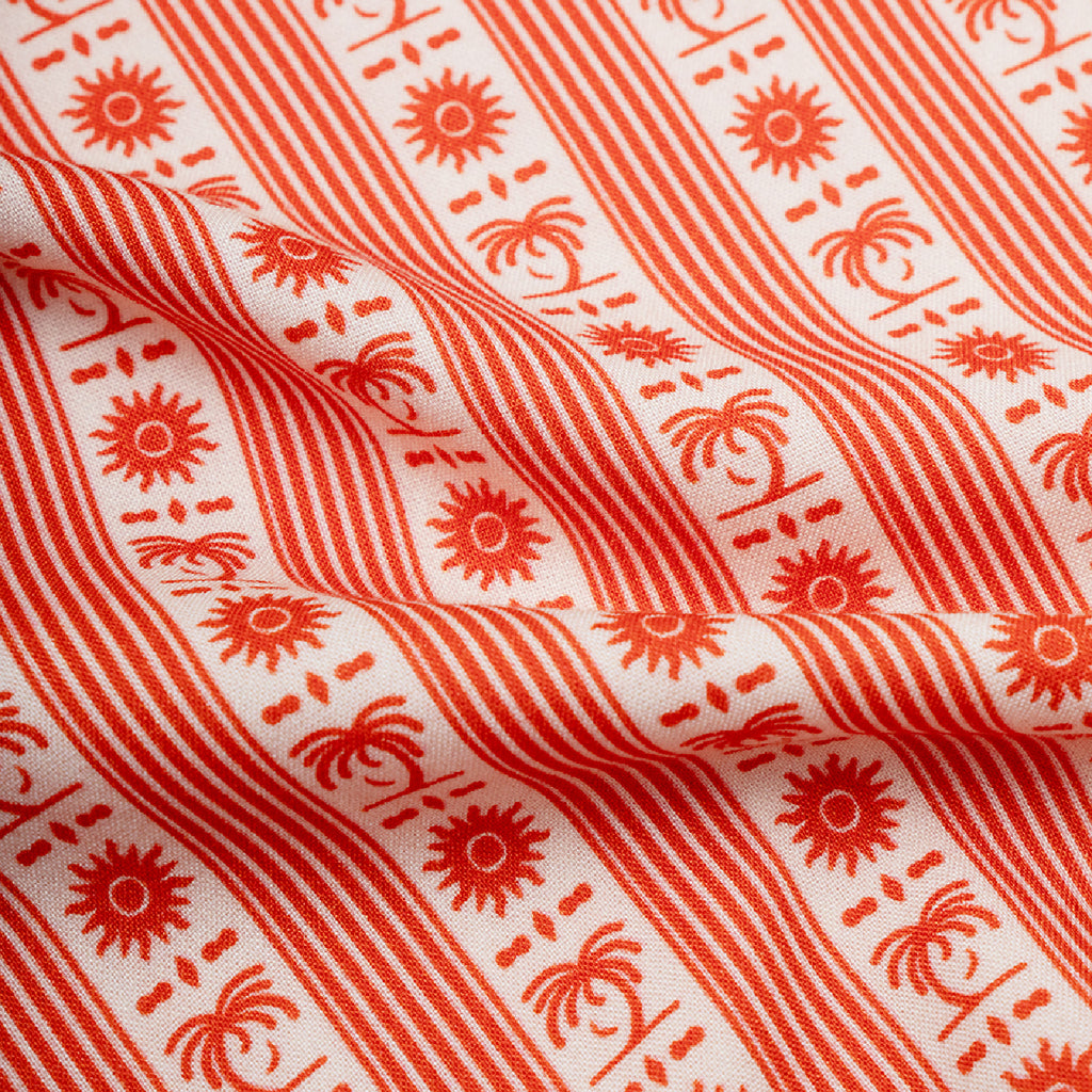 Parlez Bloom S/S Shirt - Terracotta - closeup