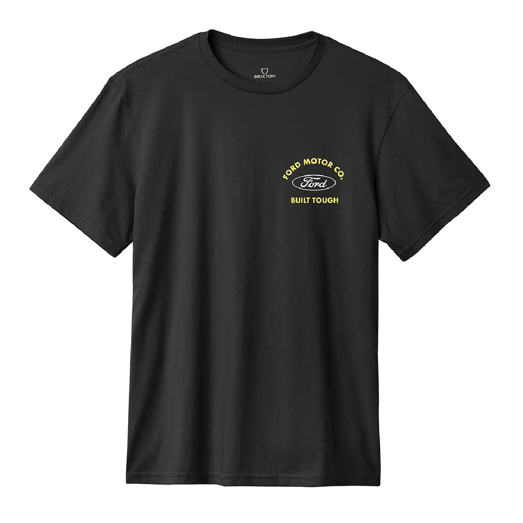 Brixton Ford Built Tough T Shirt - Burnt Rubber - front