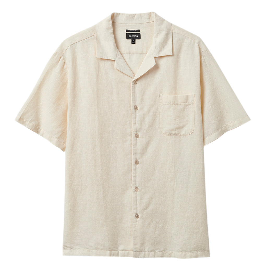 Brixton Bunker S/S Linen Shirt - Whitecap