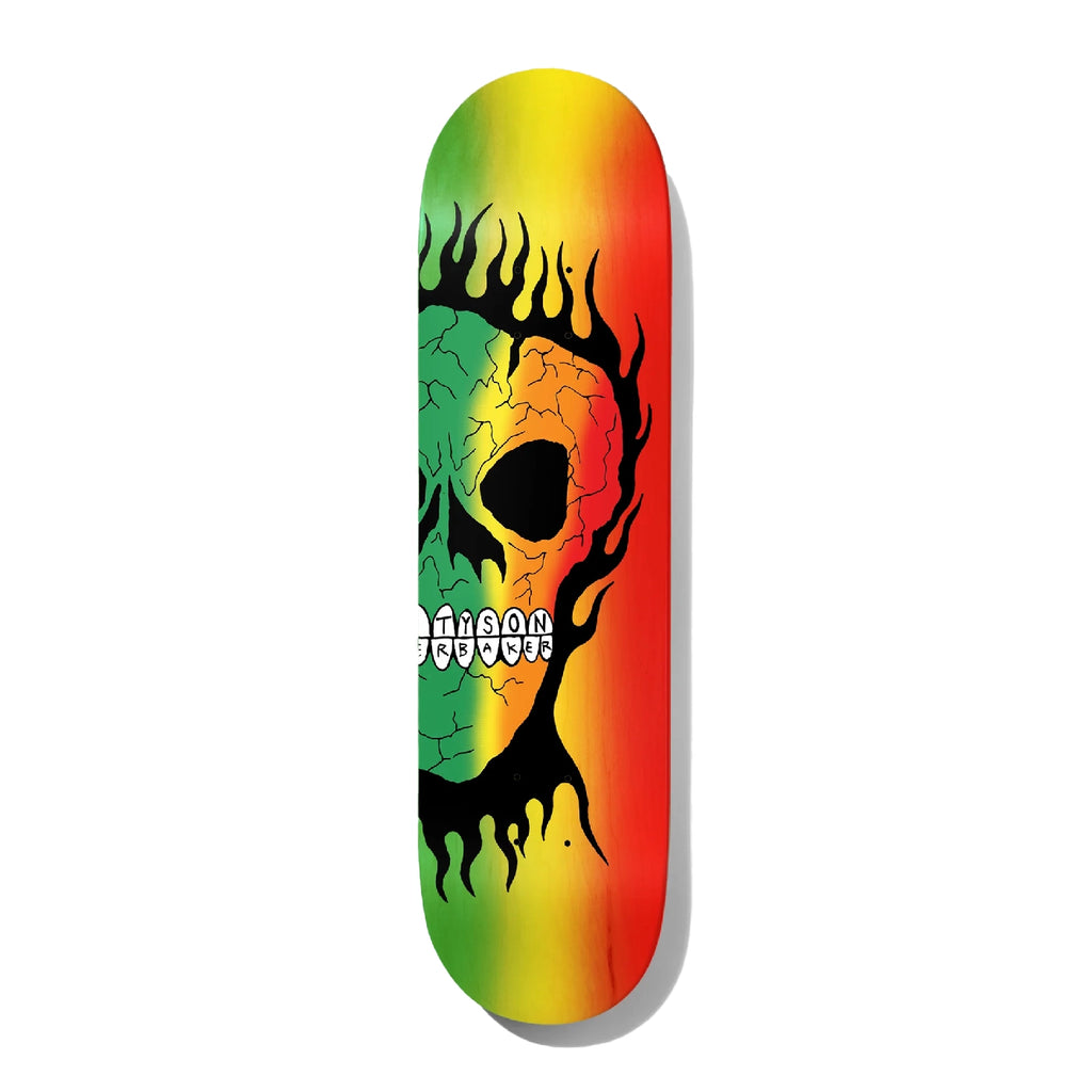 Baker Skateboards TP Rasta Skull B2 Skateboard Deck - 8.25" - Bottom
