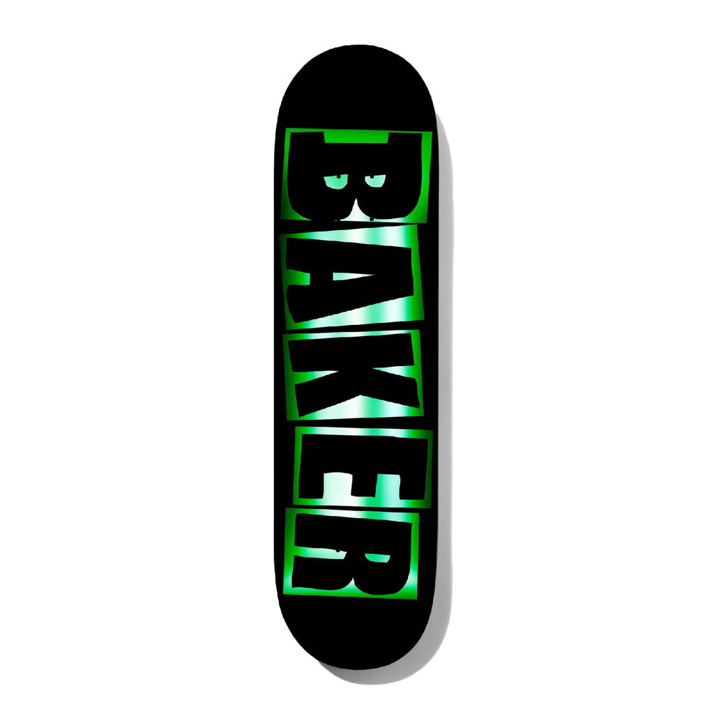 Baker Skateboards JC Brand Logo Black / Green Foil Skateboard Deck - 8.25" - main