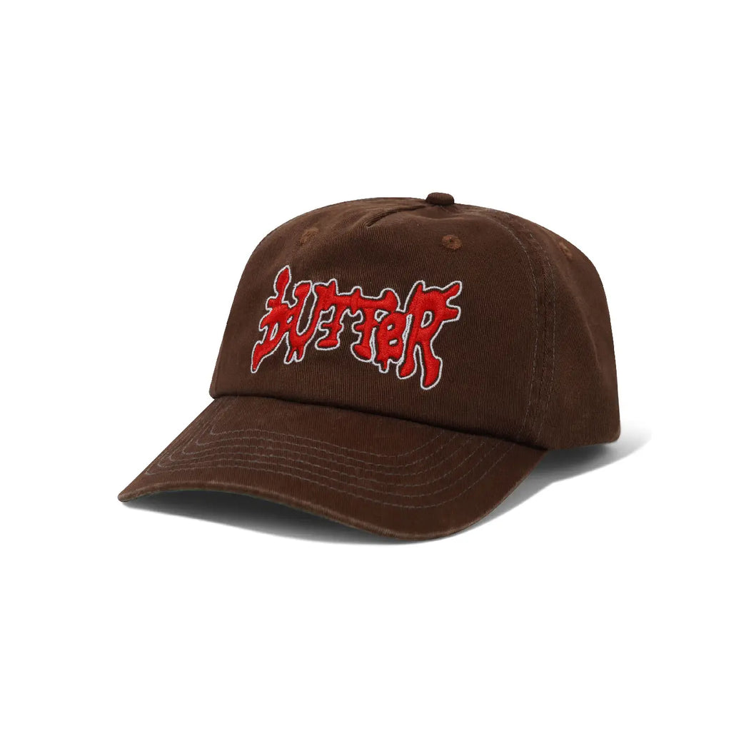 Butter Goods Blotch 5 Panel Cap - Bark - front