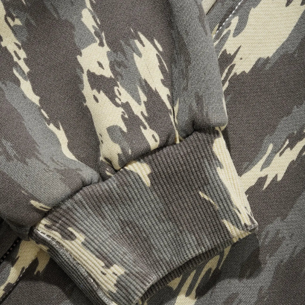 Butter Goods Blotch Zip-Thru Hoodie - Washed Camo - cuff