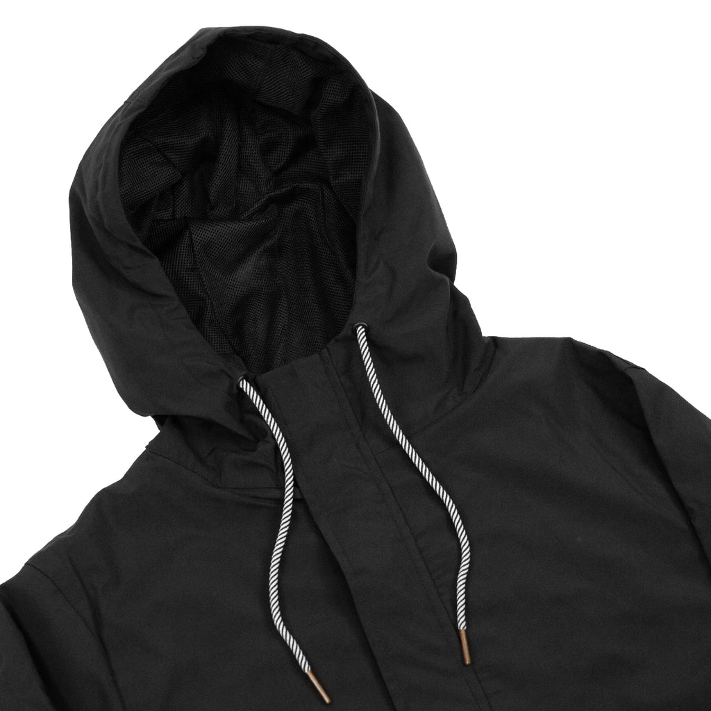 Bored of Southsea Hammer Windbreaker Pullover half-zip Jacket - Black - hood