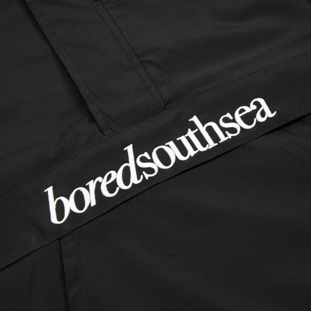 Bored of Southsea Hammer Windbreaker Pullover half-zip Jacket - Black - embroidery