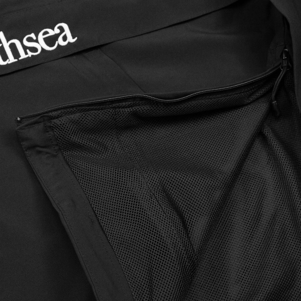 Bored of Southsea Hammer Windbreaker Pullover half-zip Jacket - Black - closeup