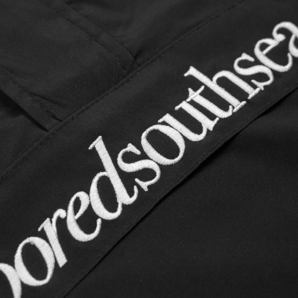 Bored of Southsea Hammer Windbreaker Pullover half-zip Jacket - Black - closeup2
