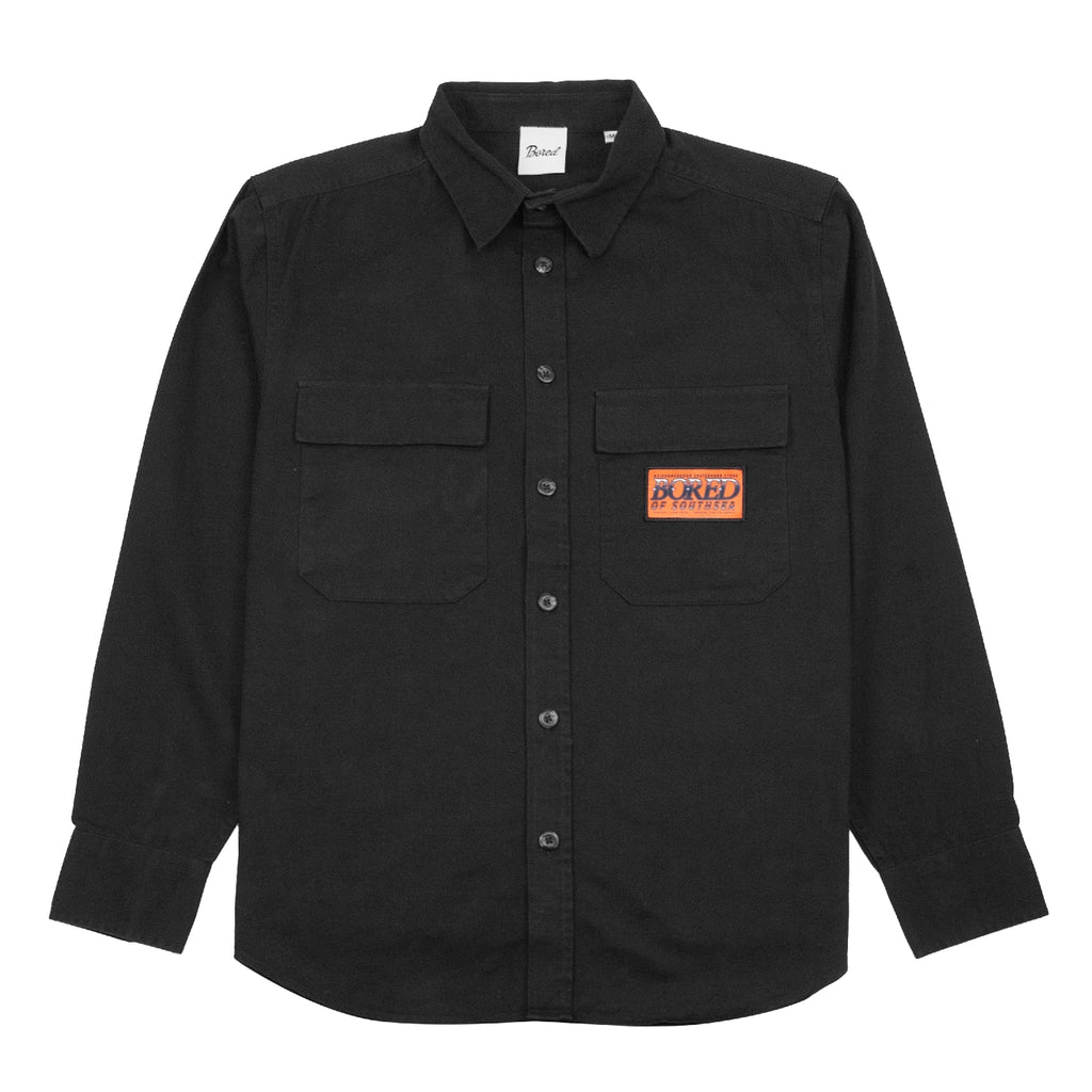 Bored of Southsea Neighbourhood  L/S Overshirt - Black - main