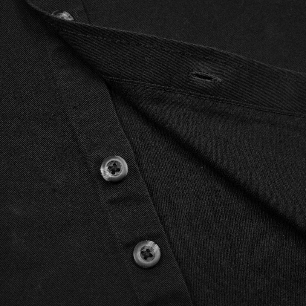 Bored of Southsea Neighbourhood  L/S Overshirt - Black - buttons
