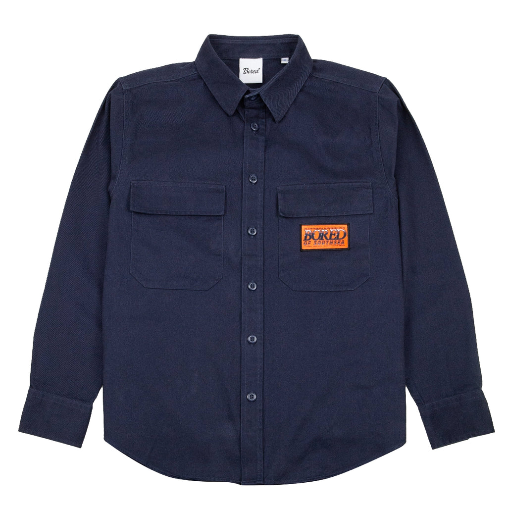 Bored of Southsea Neighbourhood  L/S Overshirt - Navy - main