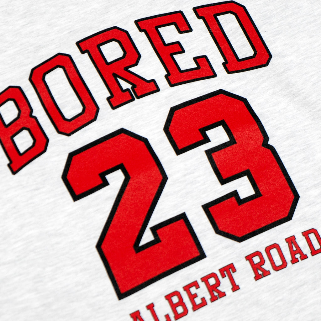 Bored of Southsea '23' Sweatshirt - Ash Grey - closeup