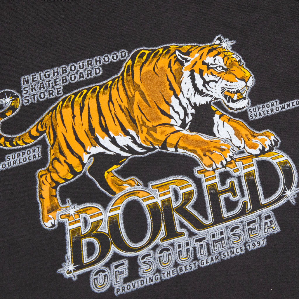 Airbrush Tiger Sweatshirt - Storm Grey - closeup