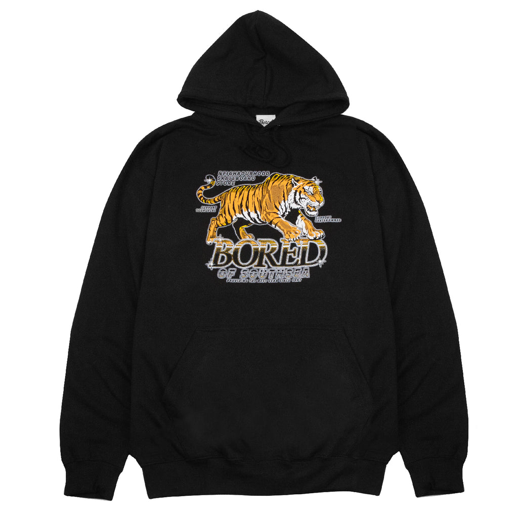 Bored of Southsea Airbrush Tiger Hoodie - Black - main