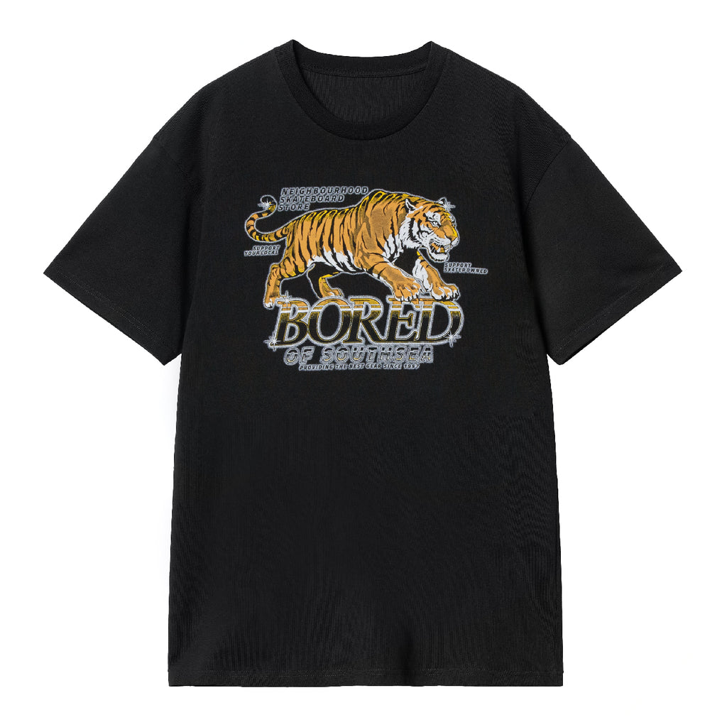 Airbrush Tiger T Shirt - Black - main