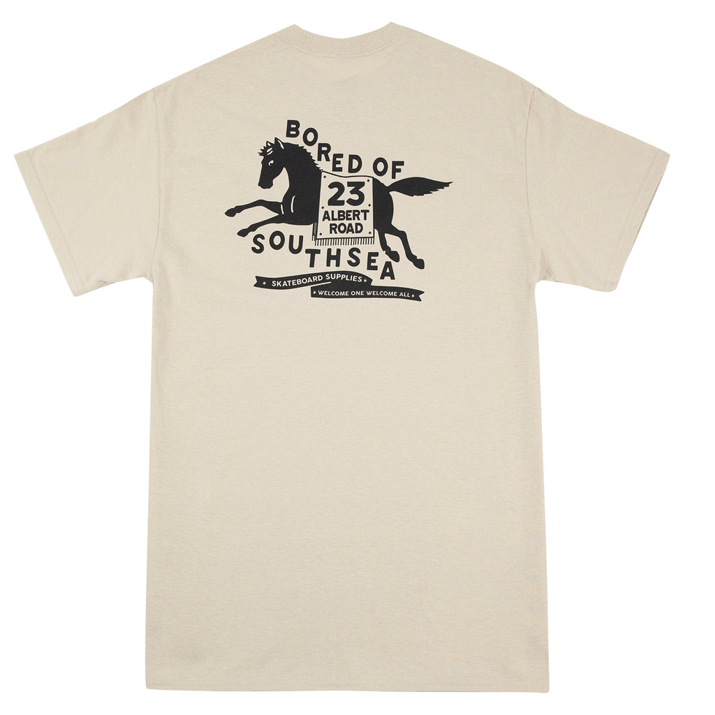 Bored of Southsea Horse T Shirt - Sand - back