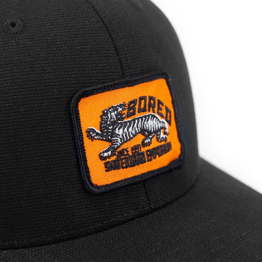 Bored of Southsea Docker Trucker Cap - Black - closeup
