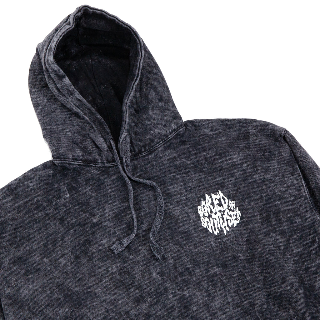 Bored of Southsea Skate Zombie Hoodie - Black Mineral Wash - hood