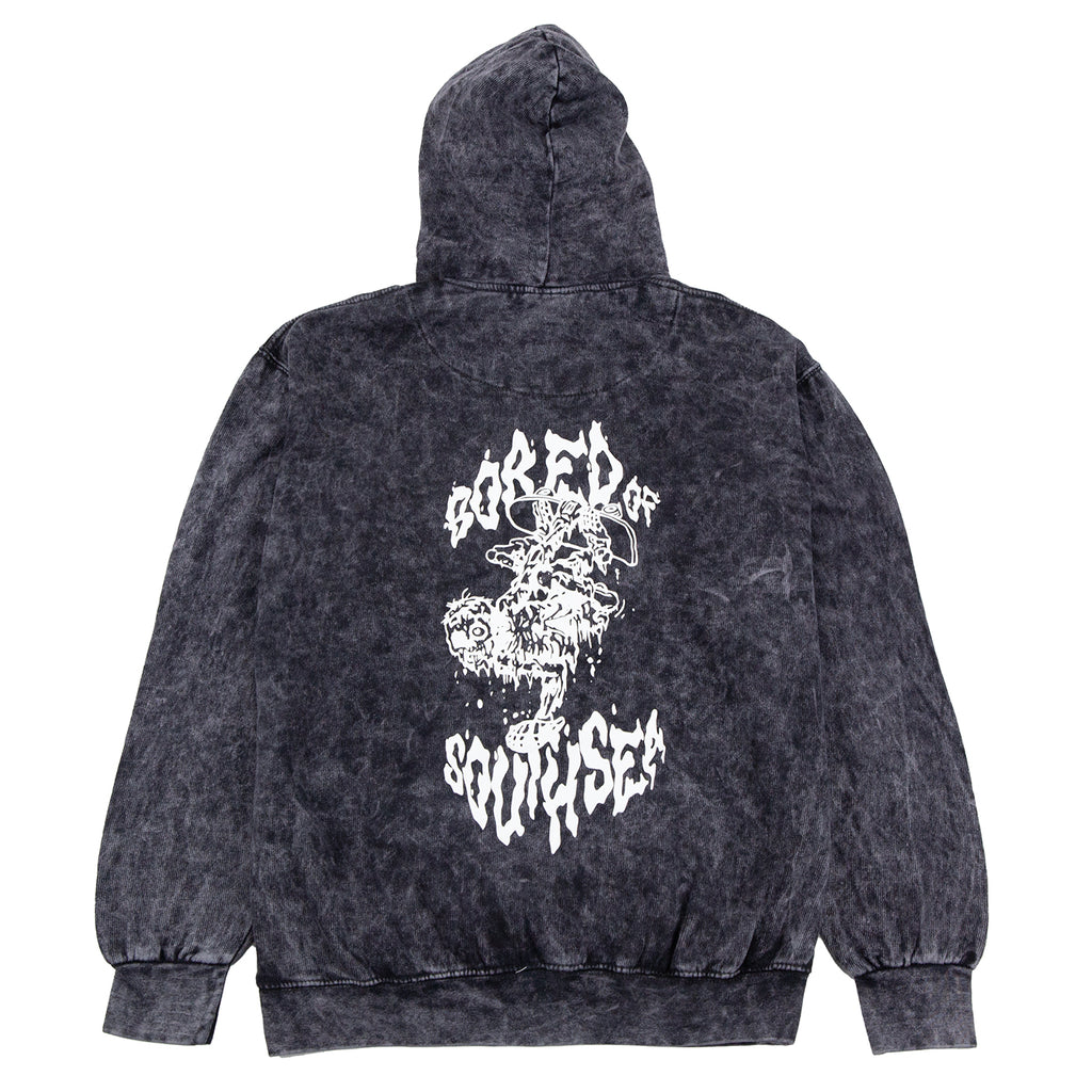 Bored of Southsea Skate Zombie Hoodie - Black Mineral Wash - back