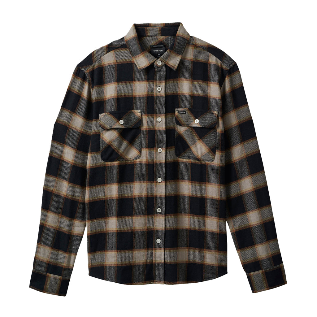 Brixton 20th Anniversary Bowery L/S  Flannel Shirt - Black / Cream - main