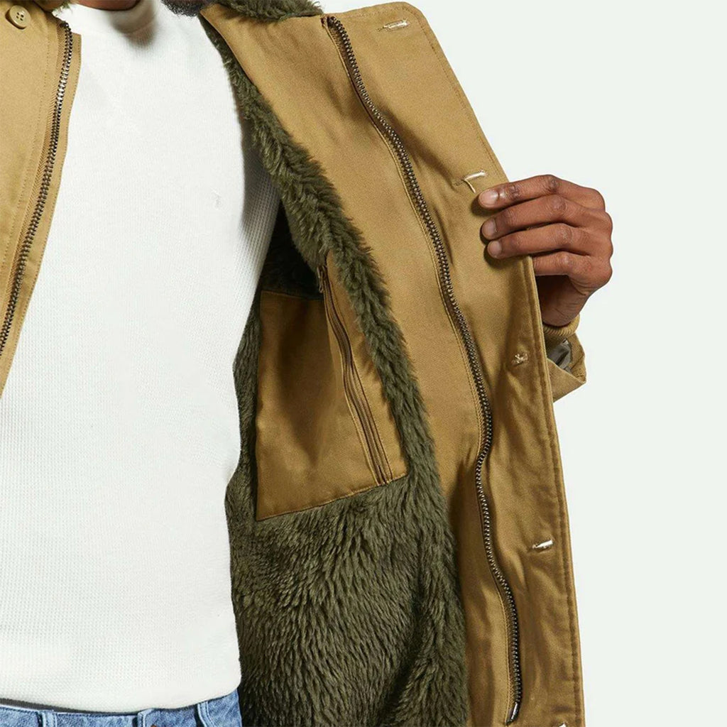 Brixton 20th Anniversary Mast Jacket - Olive Surplus - inside