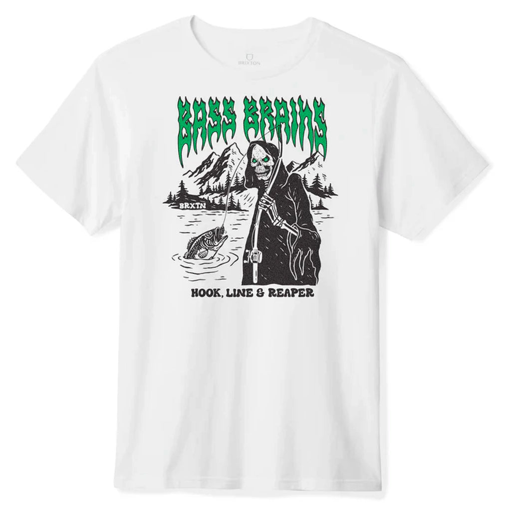 Brixton Bass Brains Reaper T Shirt - White - main