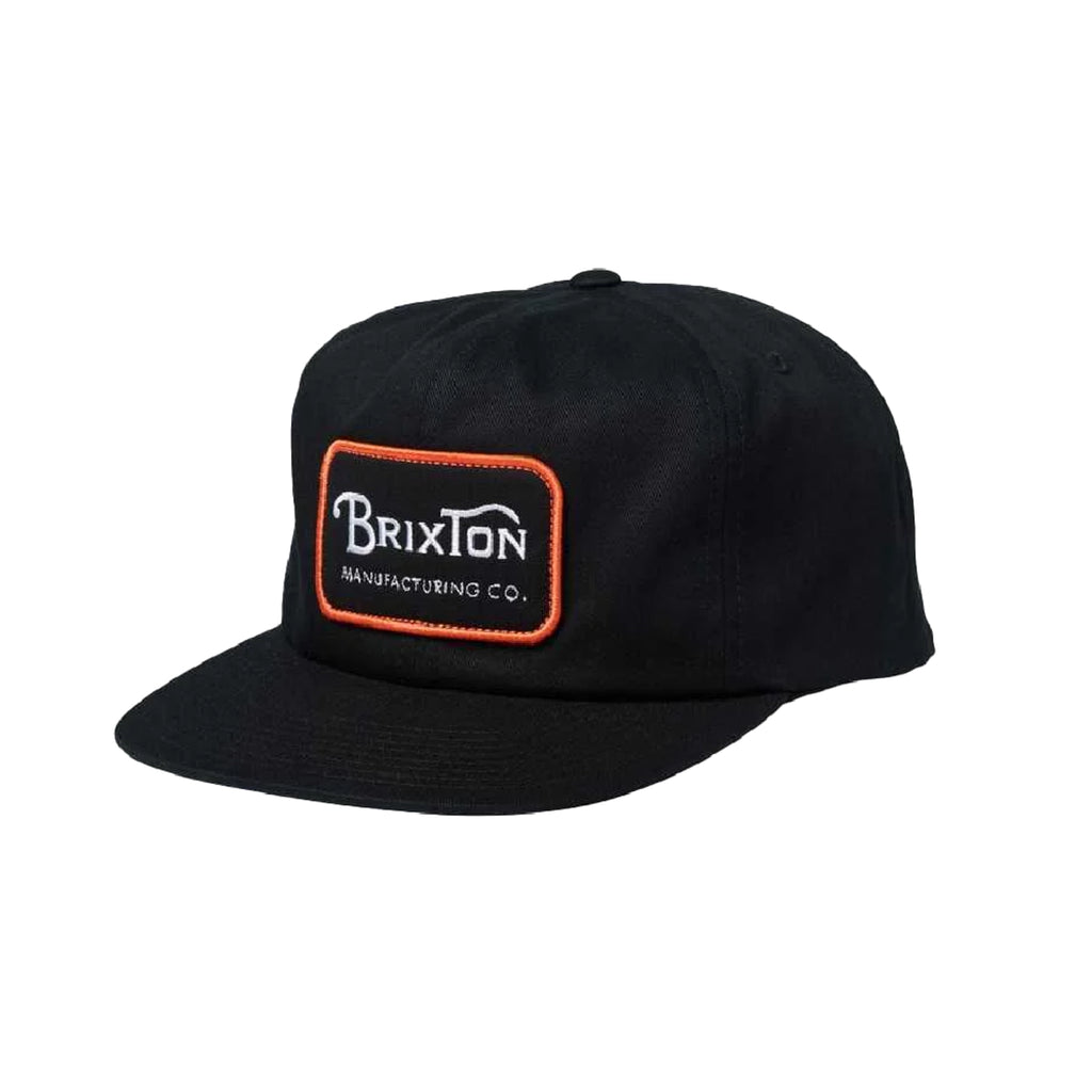 Brixton Grade Snapback Cap - Black / Orange / White - main