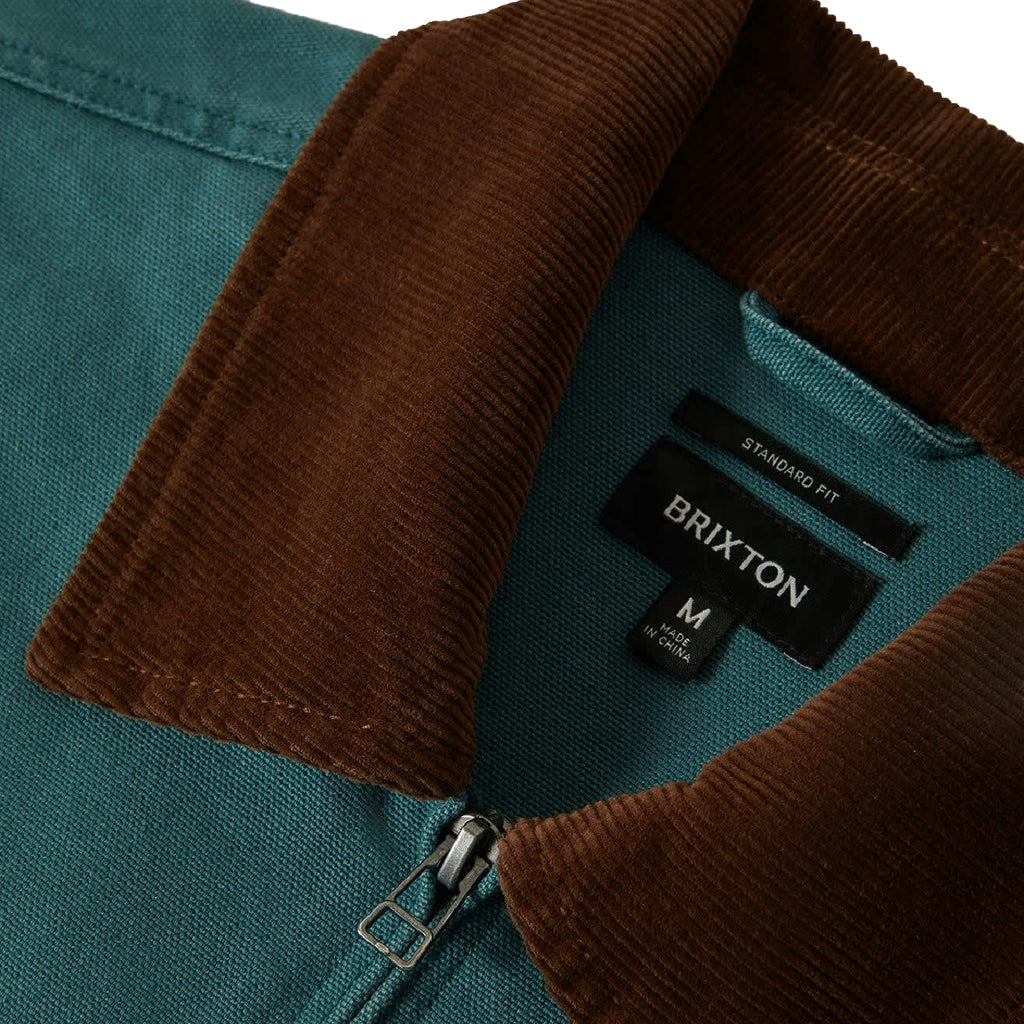 Brixton Mechanic Garage Zip Jacket - Night Shade - collar