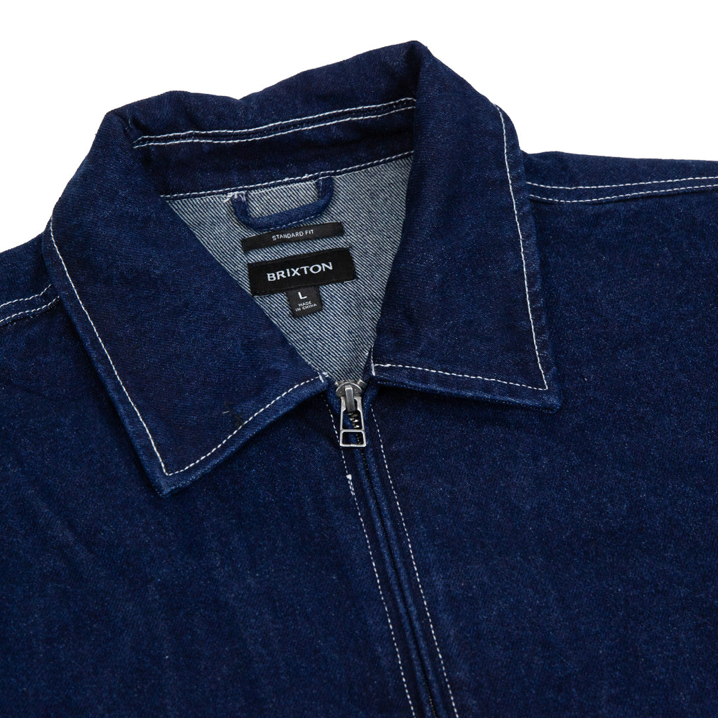 Brixton Mechanic Garage Zip Jacket - Rinse Denim - front