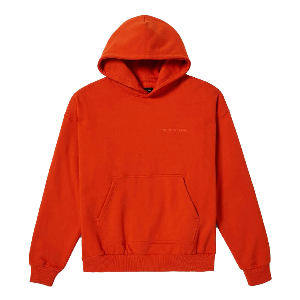 Brixton Embroidered Heavy Weight  Hoodie Trail Orange - Front