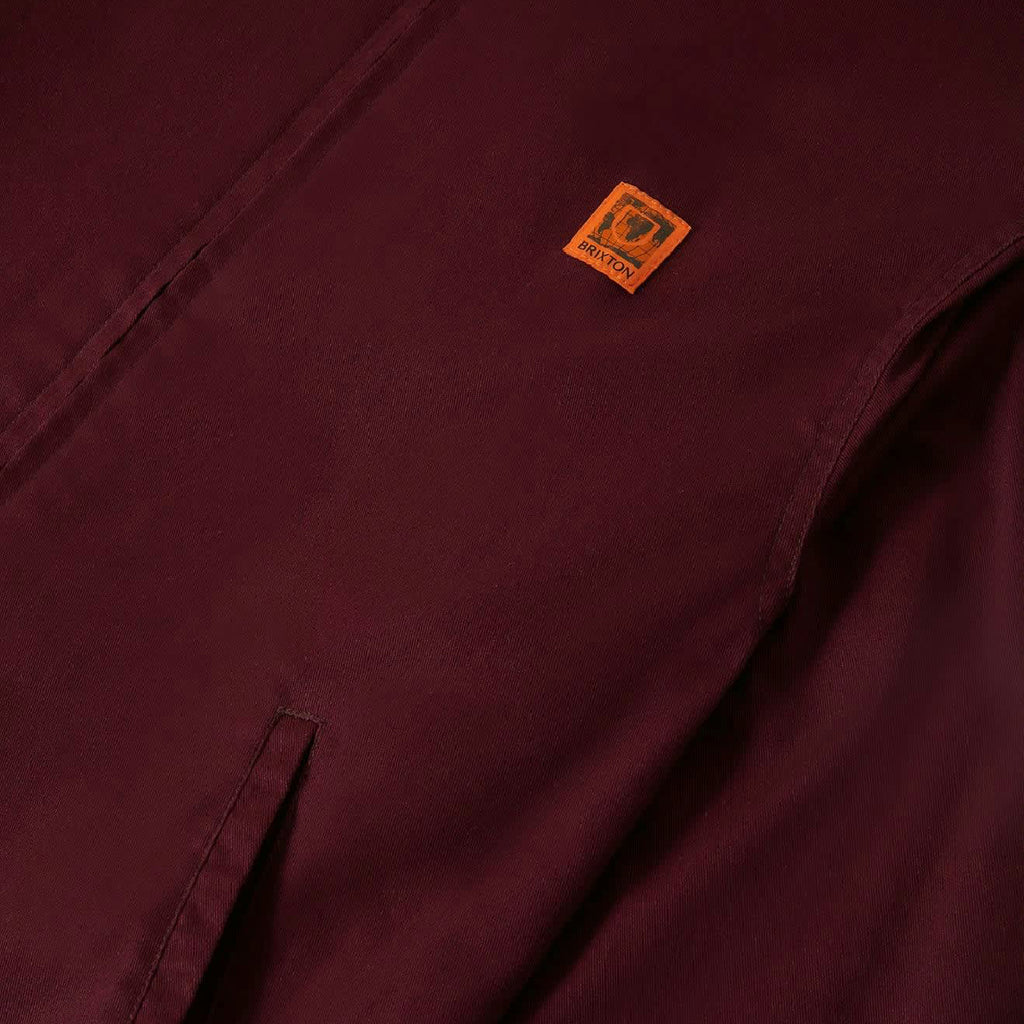 Brixton Union Relaxed Harrington Jacket - Port - label