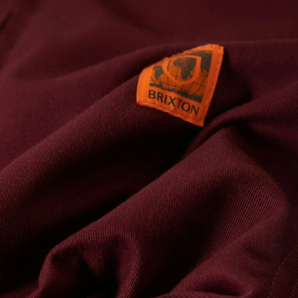 Brixton Union Relaxed Harrington Jacket - Port - closeup