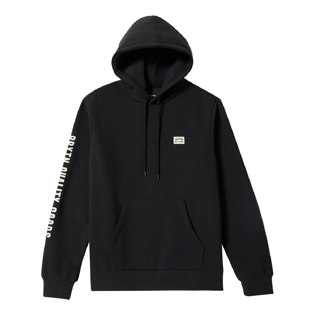 Brixton Woodburn Label Hoodie - Black - main