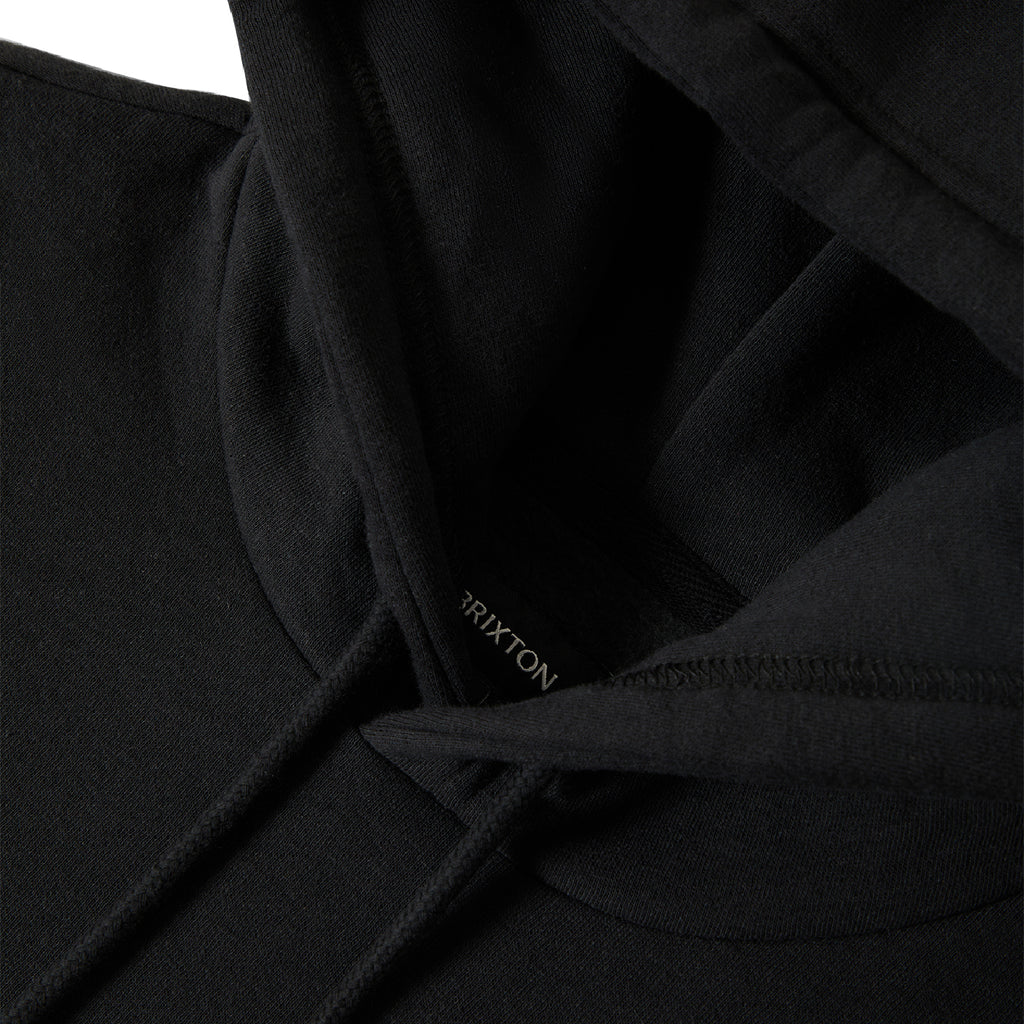 Brixton Woodburn Label Hoodie - Black - hood